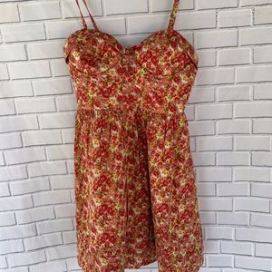 Jessica Simpson Floral Bustier Sundress Sz XS